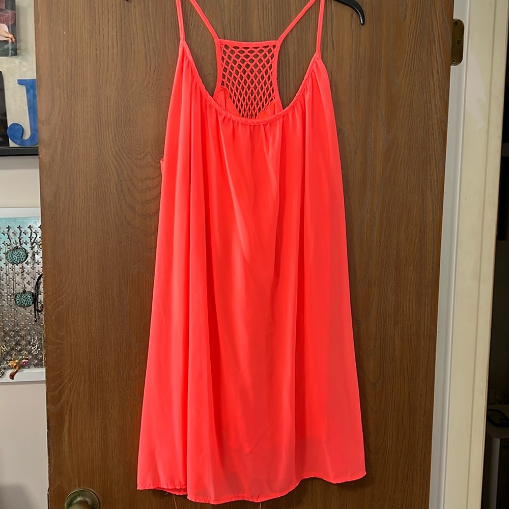 Neon pink (hard to picture color)